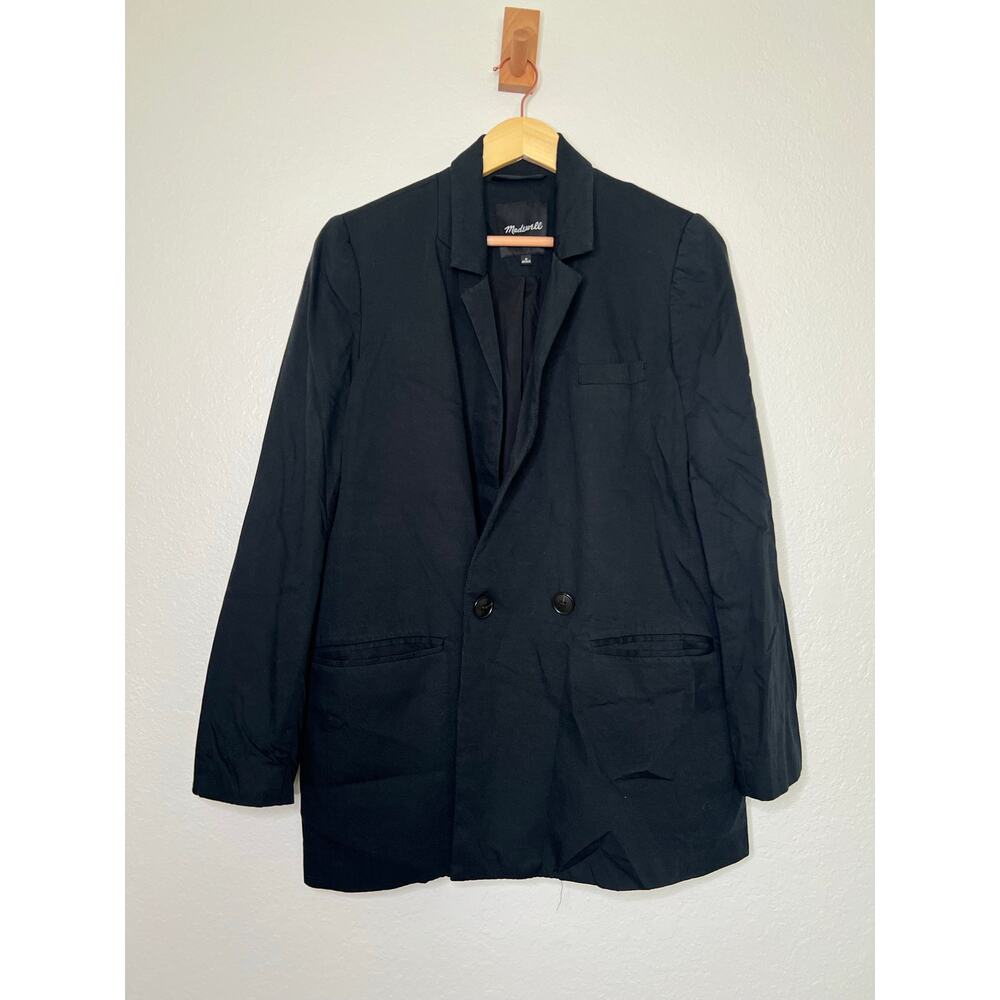 Madewell Black Double-Breasted Blazer